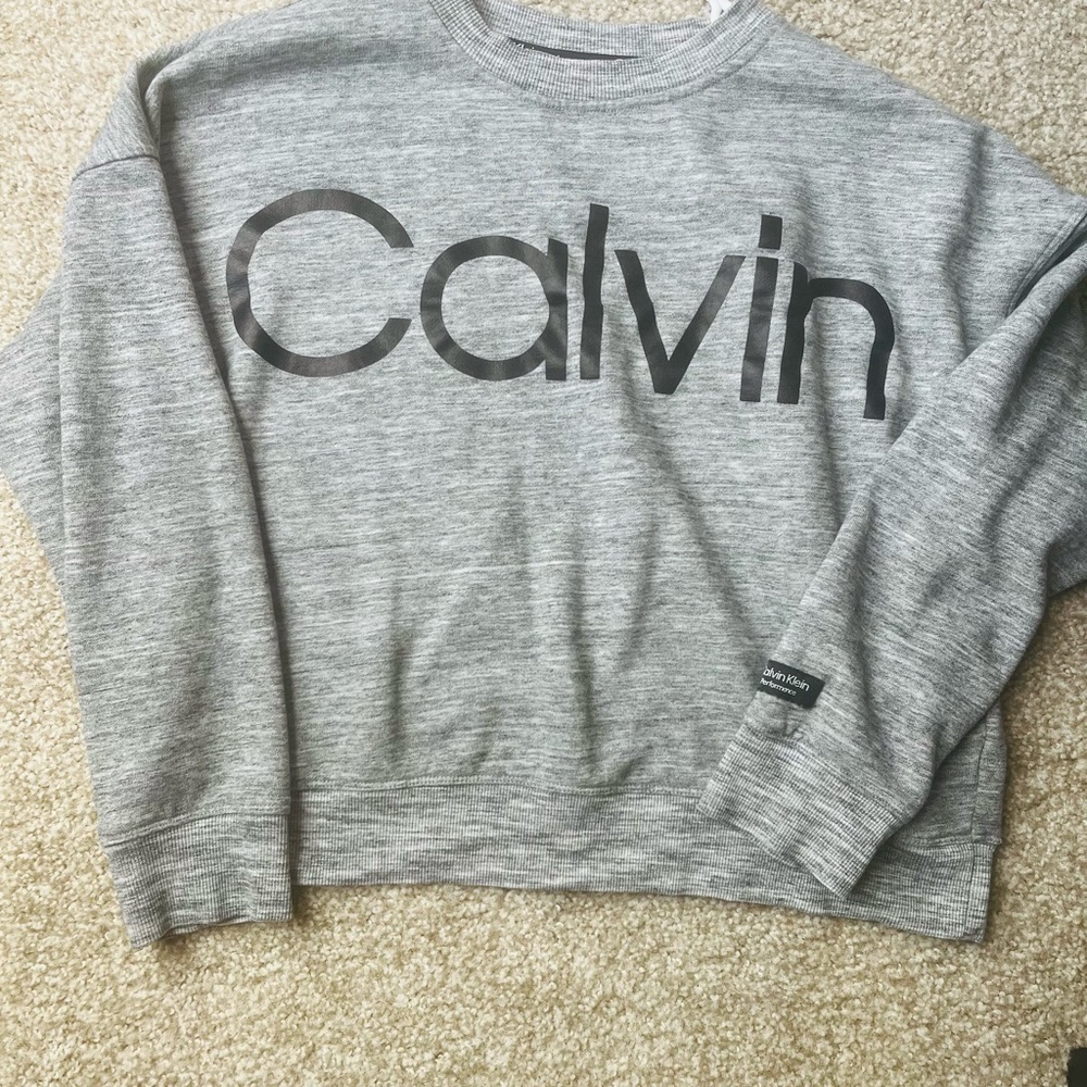 Calvin Klein Heather Gray Crewneck Sweater